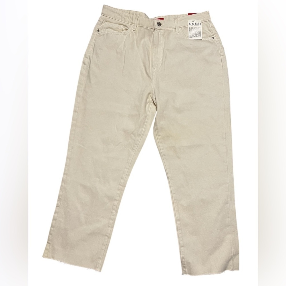 NWT GUESS Los Angeles Straight Leg Cropped Women’s Jeans Color:Mountain White